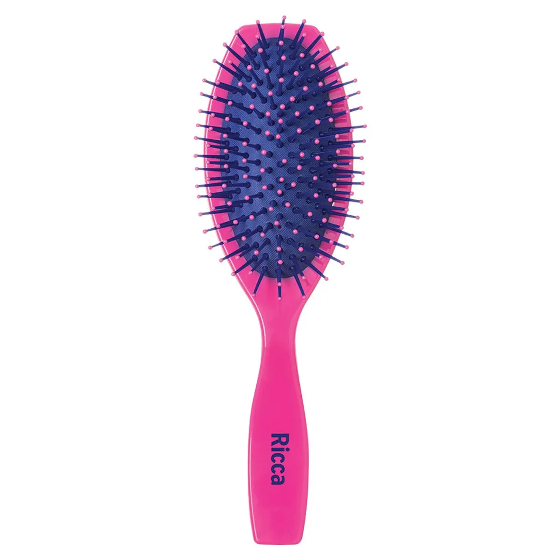 Escova de Cabelo Oval Almofadada Pink Ricca