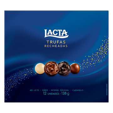 Trufa de Chocolate Sortida Lacta Caixa 138g 12 Unidades