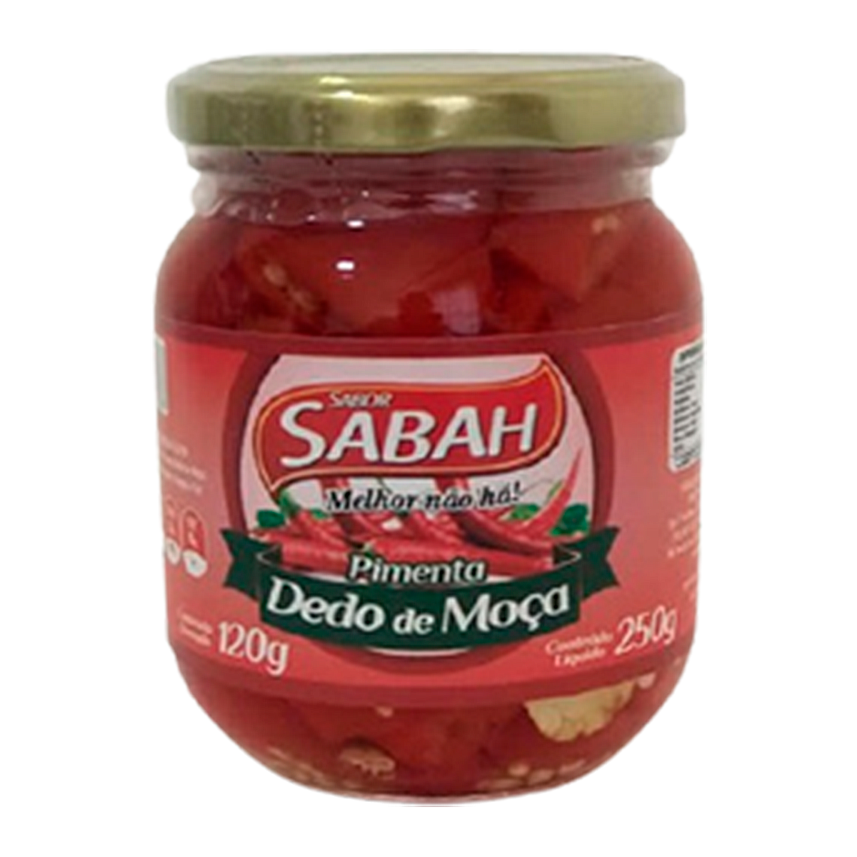 Pimenta Dedo de Mo&ccedil;a Sabor Sabah Vidro 250g