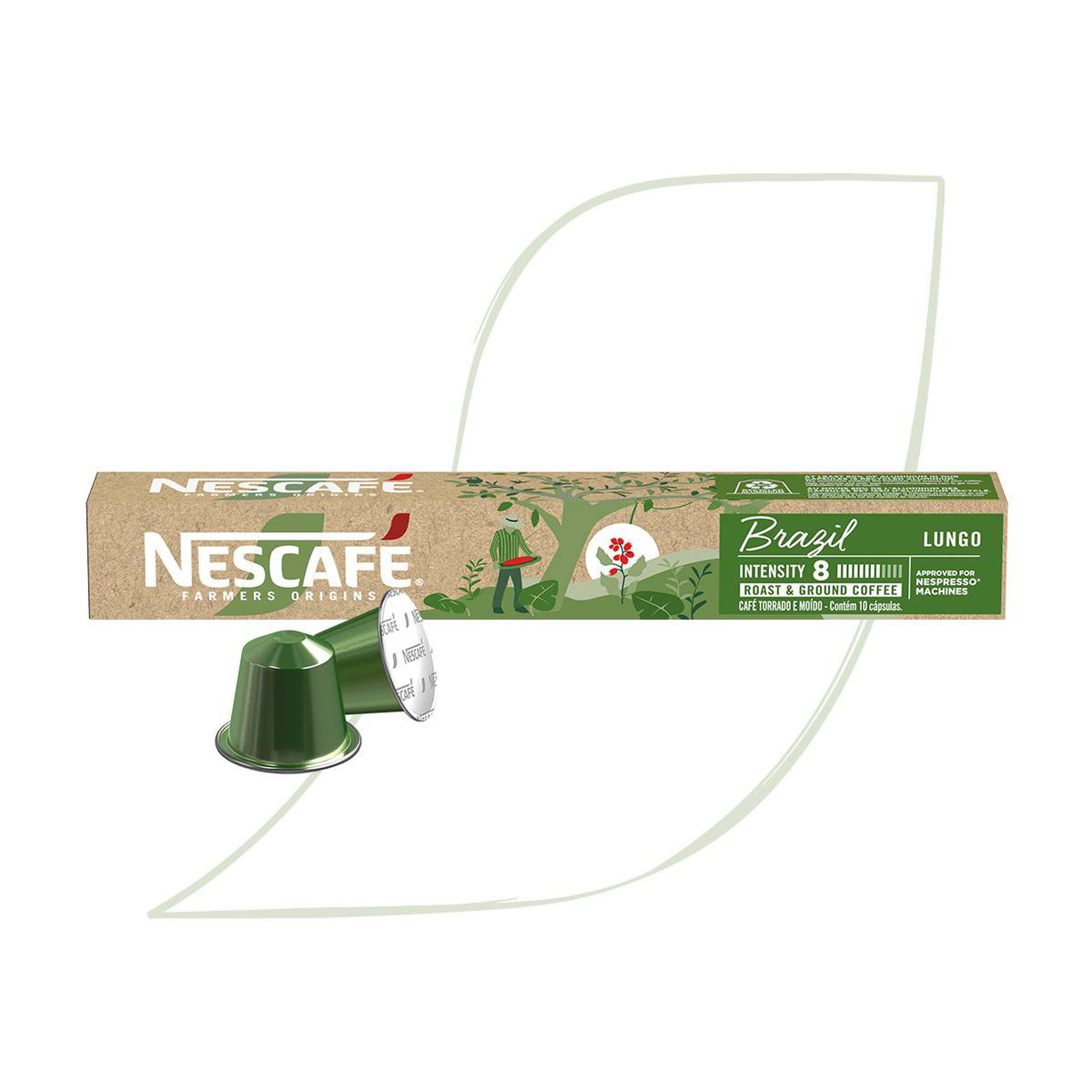 Caf&eacute; em C&aacute;psula Nescaf&eacute; Farmers Origins Brazil 10 C&aacute;psulas 44 g