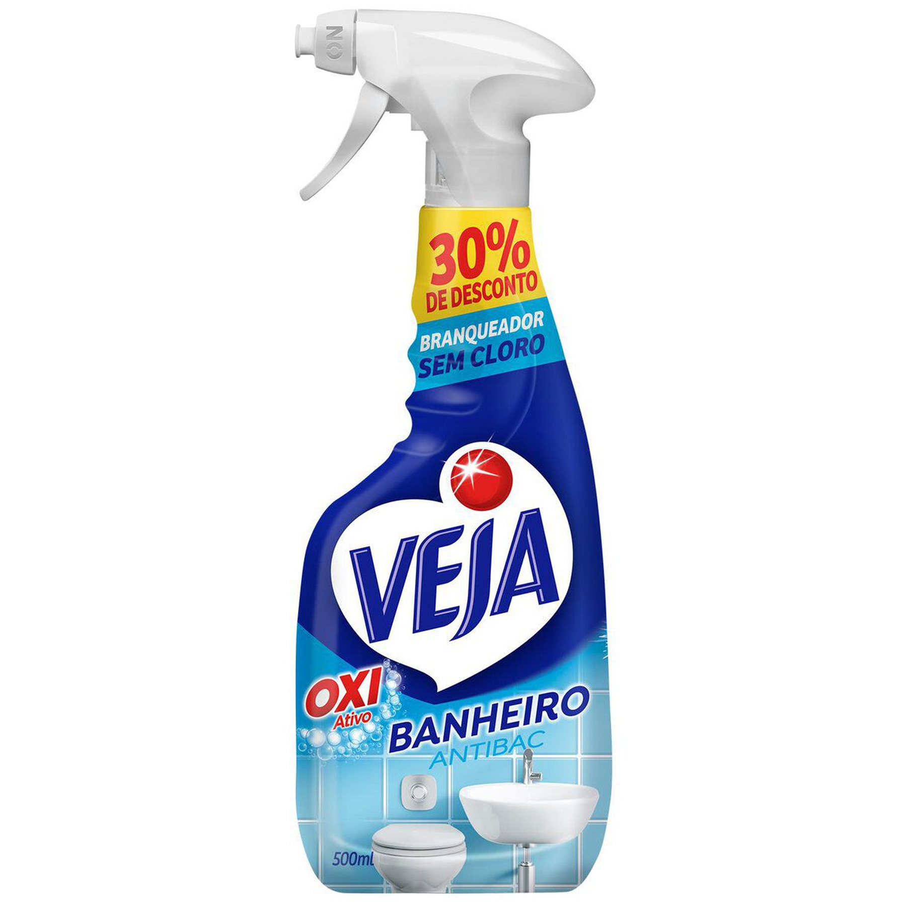 Branqueador Banheiro Veja Antibac Frasco 500ml Borrifador Gr&aacute;tis 30% de Desconto&nbsp;