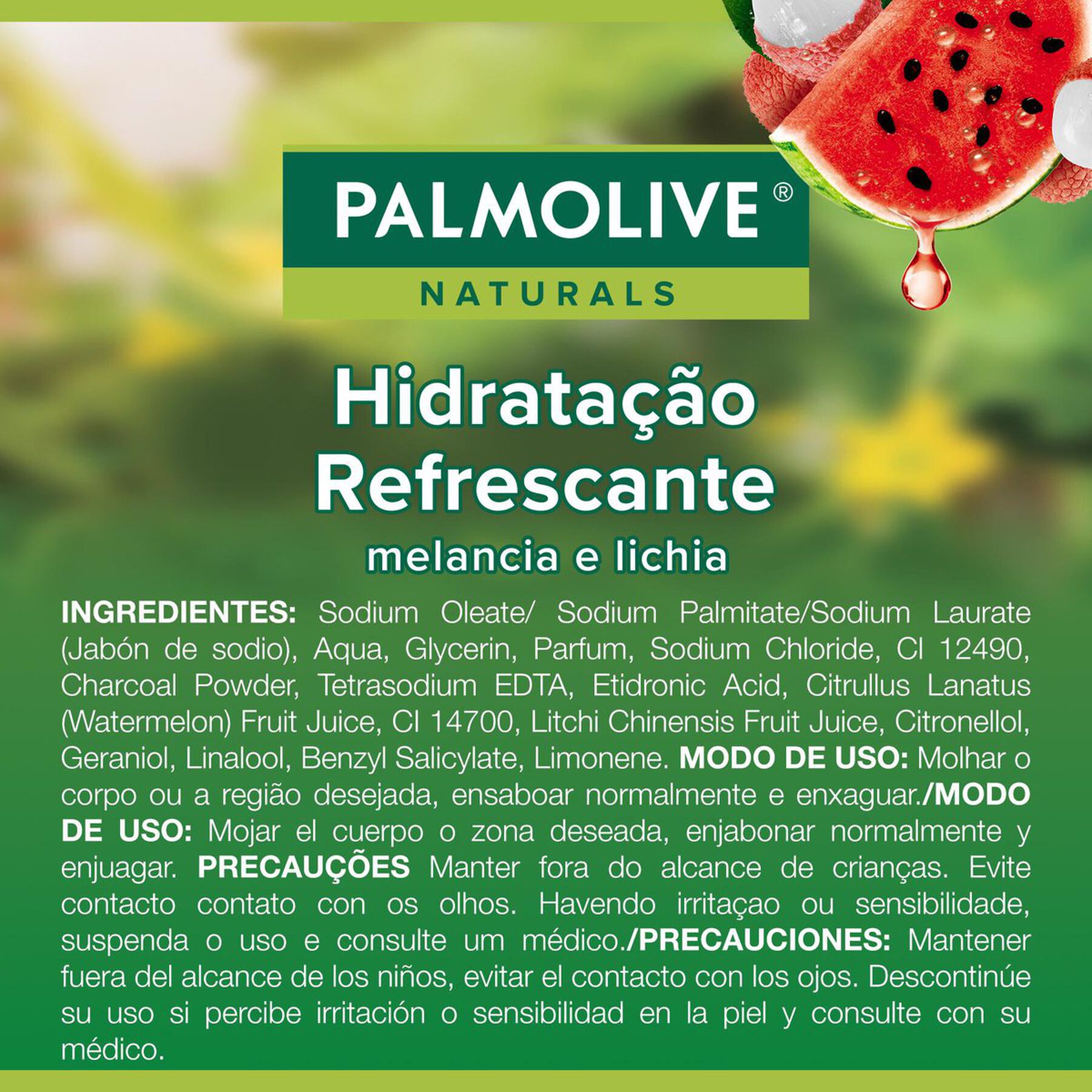Sabonete em Barra Hidratação Refrescante Melancia e Lichia Palmolive Naturals Envoltório 510g C/6 Unidades