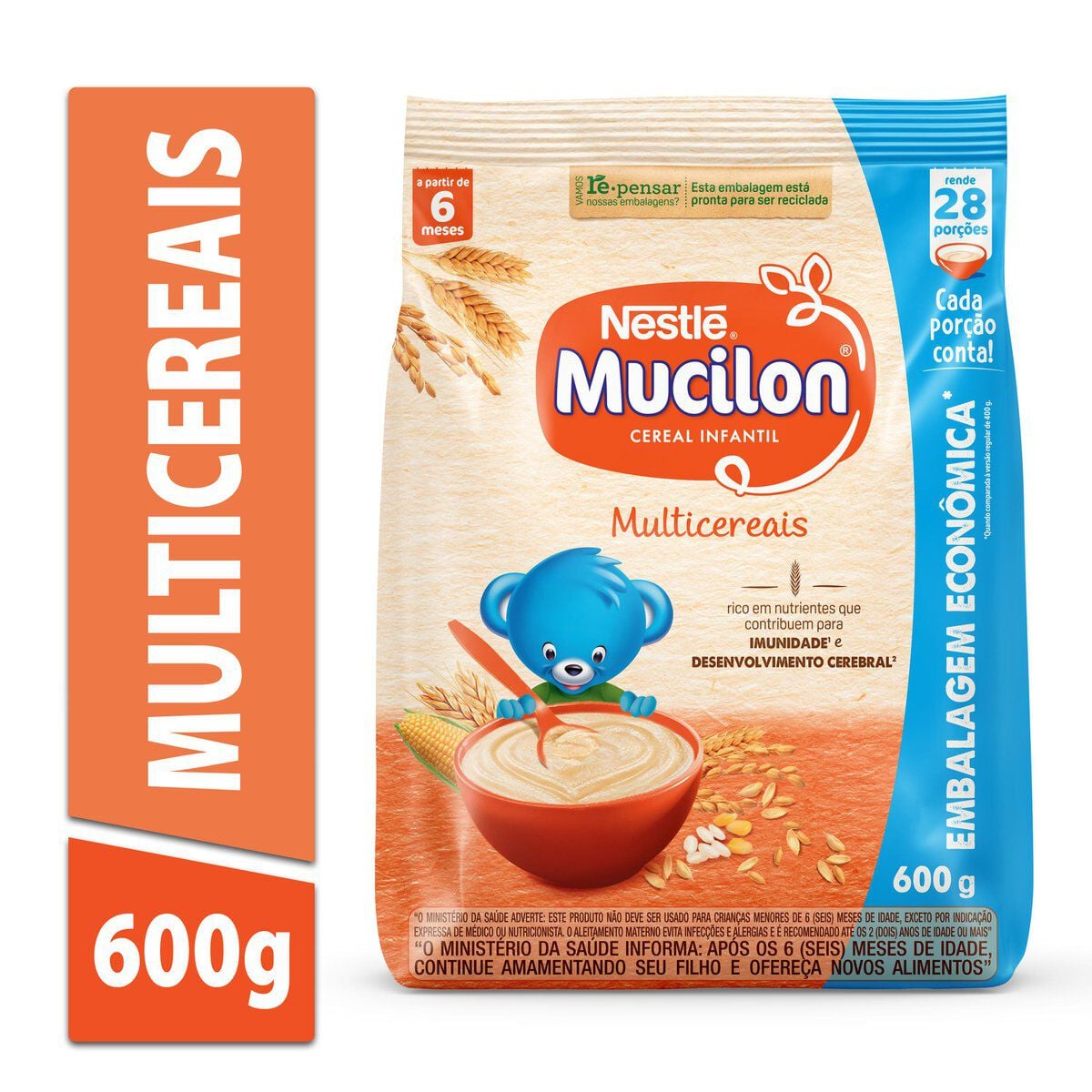 Cereal Infantil MUCILON Multicereais 600g&nbsp;
