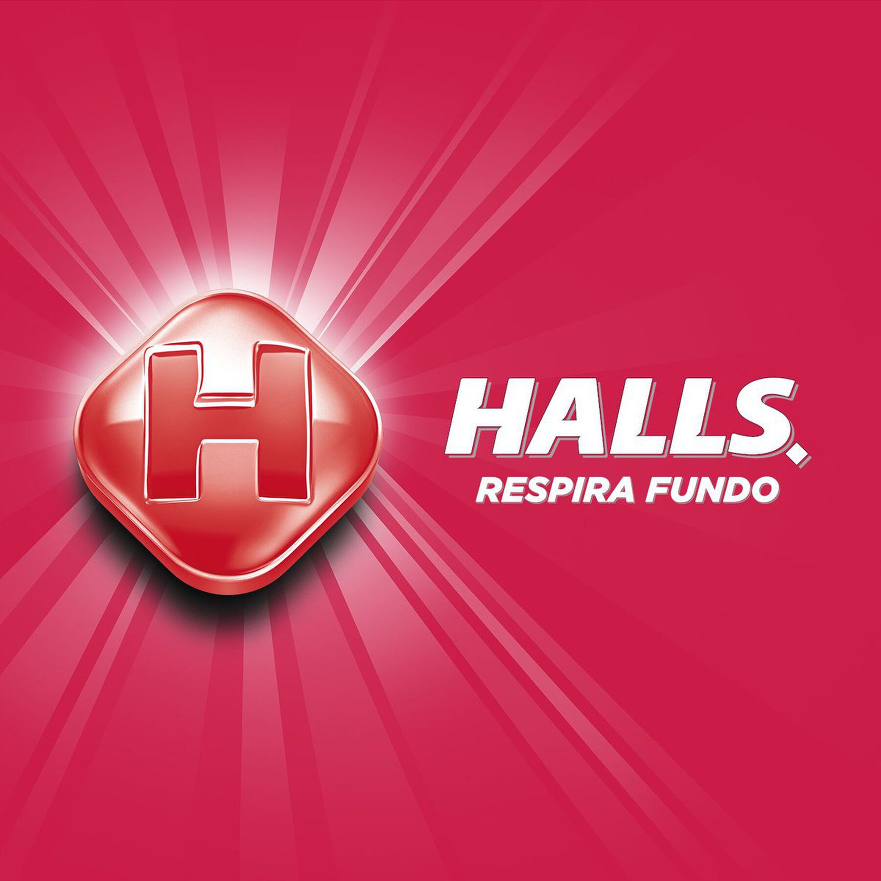 Bala Morango Halls Pacote 28g