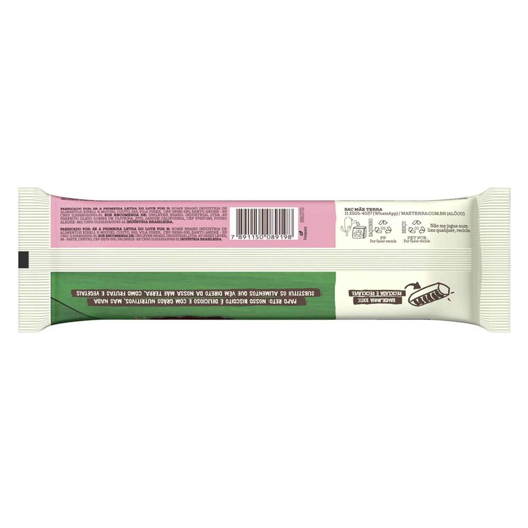 Biscoito Choco Cacau M&atilde;e Terra Pacote 58g&nbsp;