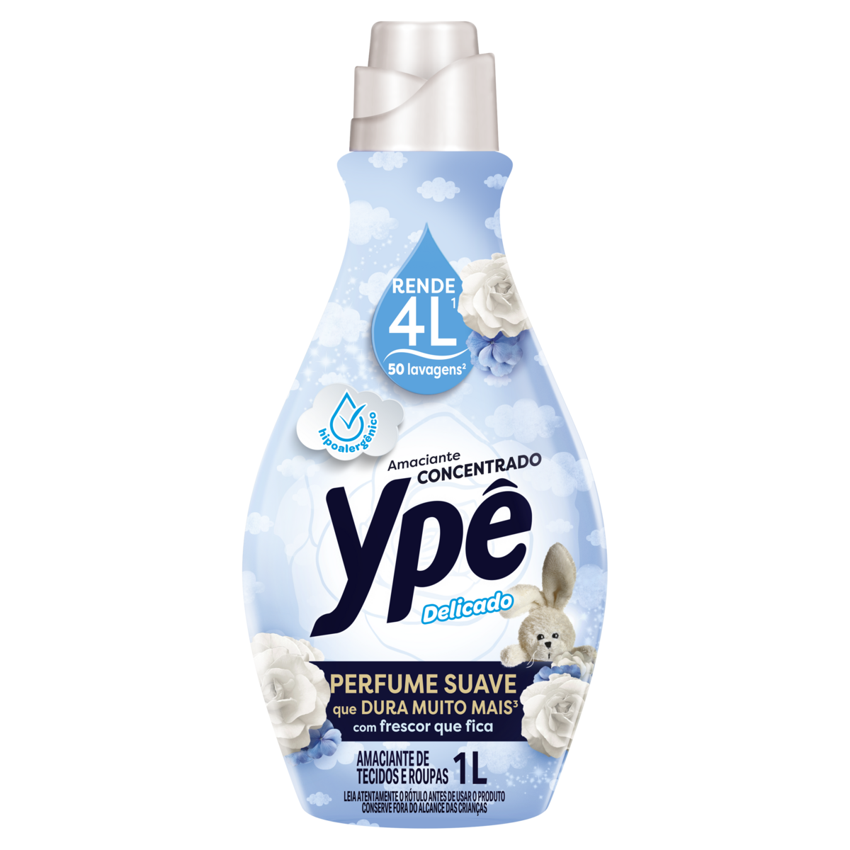 Amaciante de Roupa Concentrado Delicado Yp&ecirc; Frasco 1l