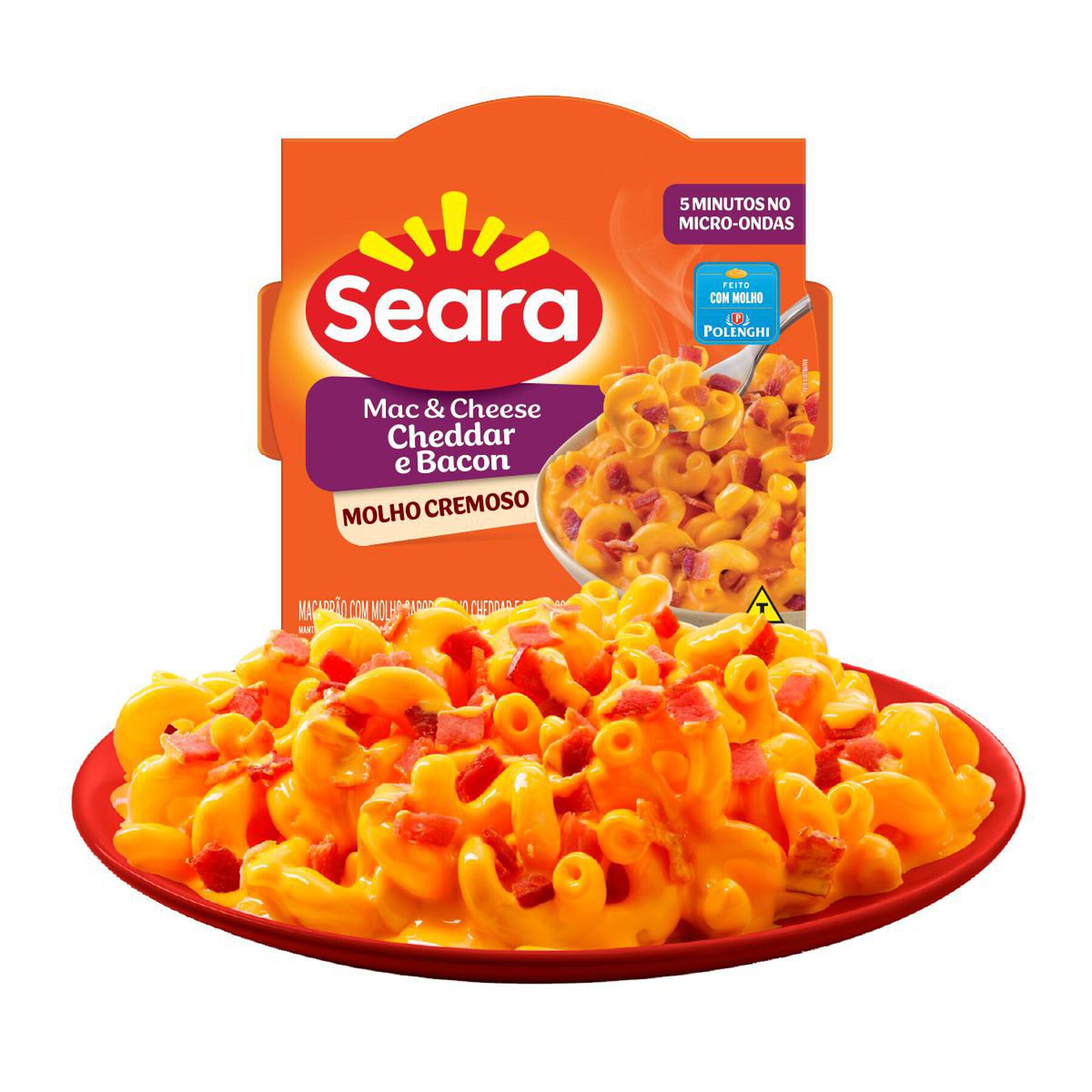 Mac&cheese cheddar e bacon Seara 300g