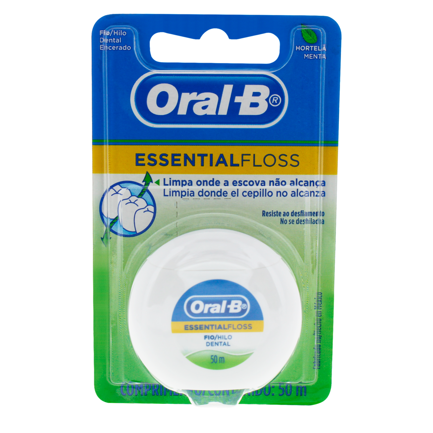 Fio Dental Encerado Menta EssentialFloss Oral-B 50m