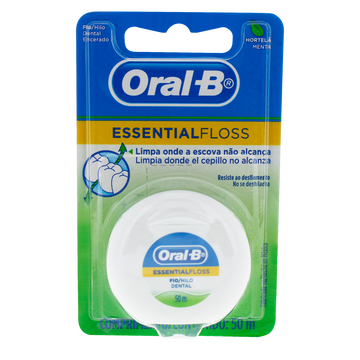 Fio Dental Encerado Menta EssentialFloss Oral-B 50m