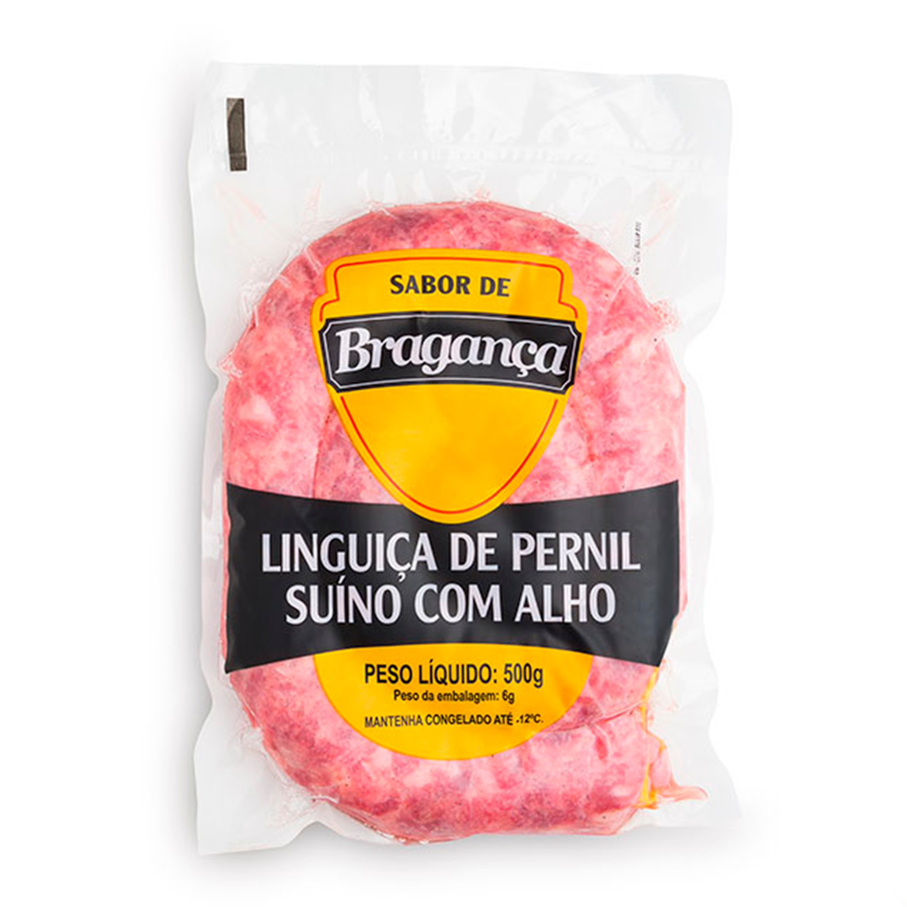 Lingui&ccedil;a de Pernil Su&iacute;no com Alho Sabor de Bragan&ccedil;a 500g