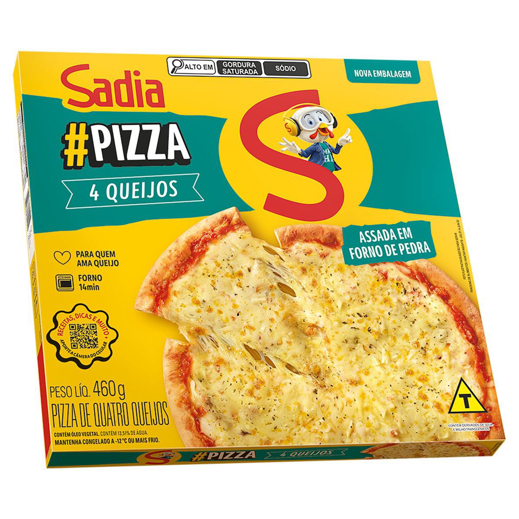 Pizza 4 Queijos Sadia Caixa 460g