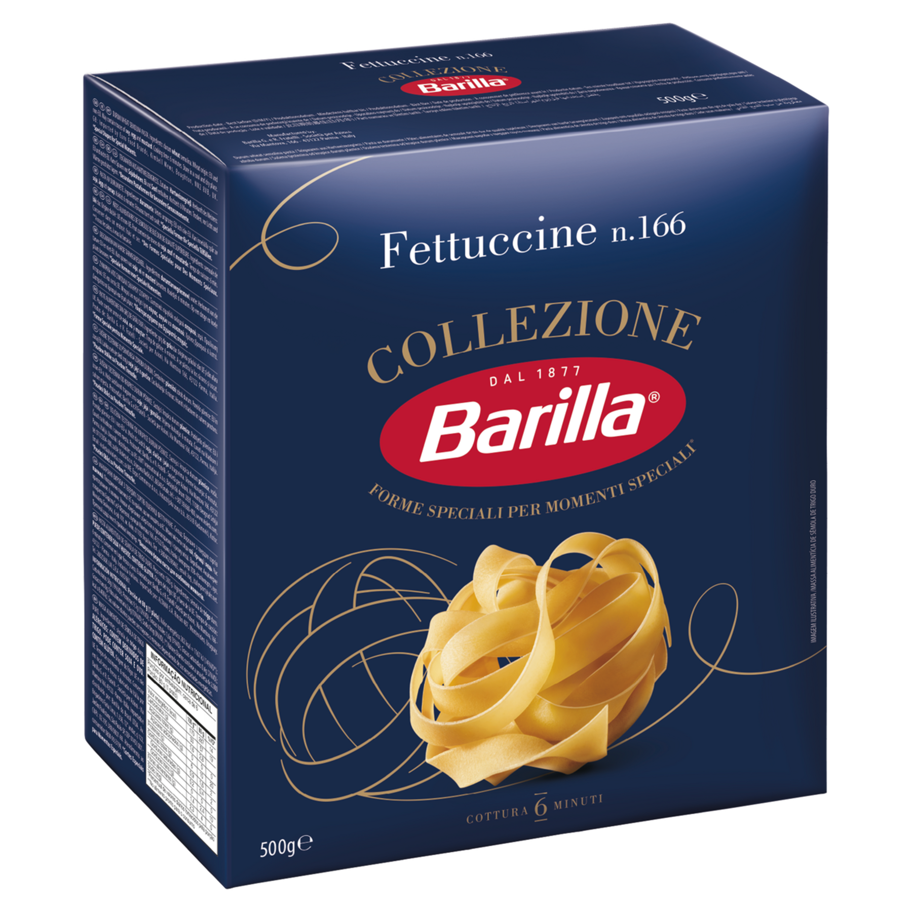 Macarr&atilde;o de S&ecirc;mola de Trigo Duro Fettuccine 166 Barilla Collezione Caixa 500g&nbsp;