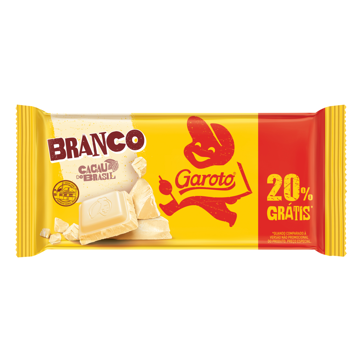 Chocolate Branco Garoto Pacote 80g - Embalagem Gr&aacute;tis 20%