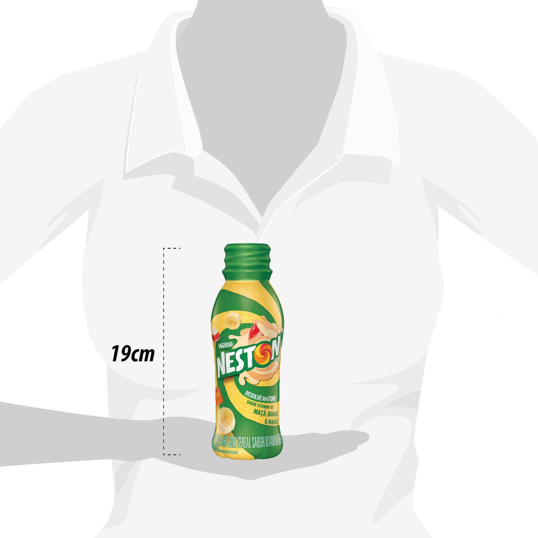 Bebida L&aacute;ctea UHT Vitamina de Ma&ccedil;&atilde;, Banana e Mam&atilde;o Neston Frasco 280ml&nbsp;