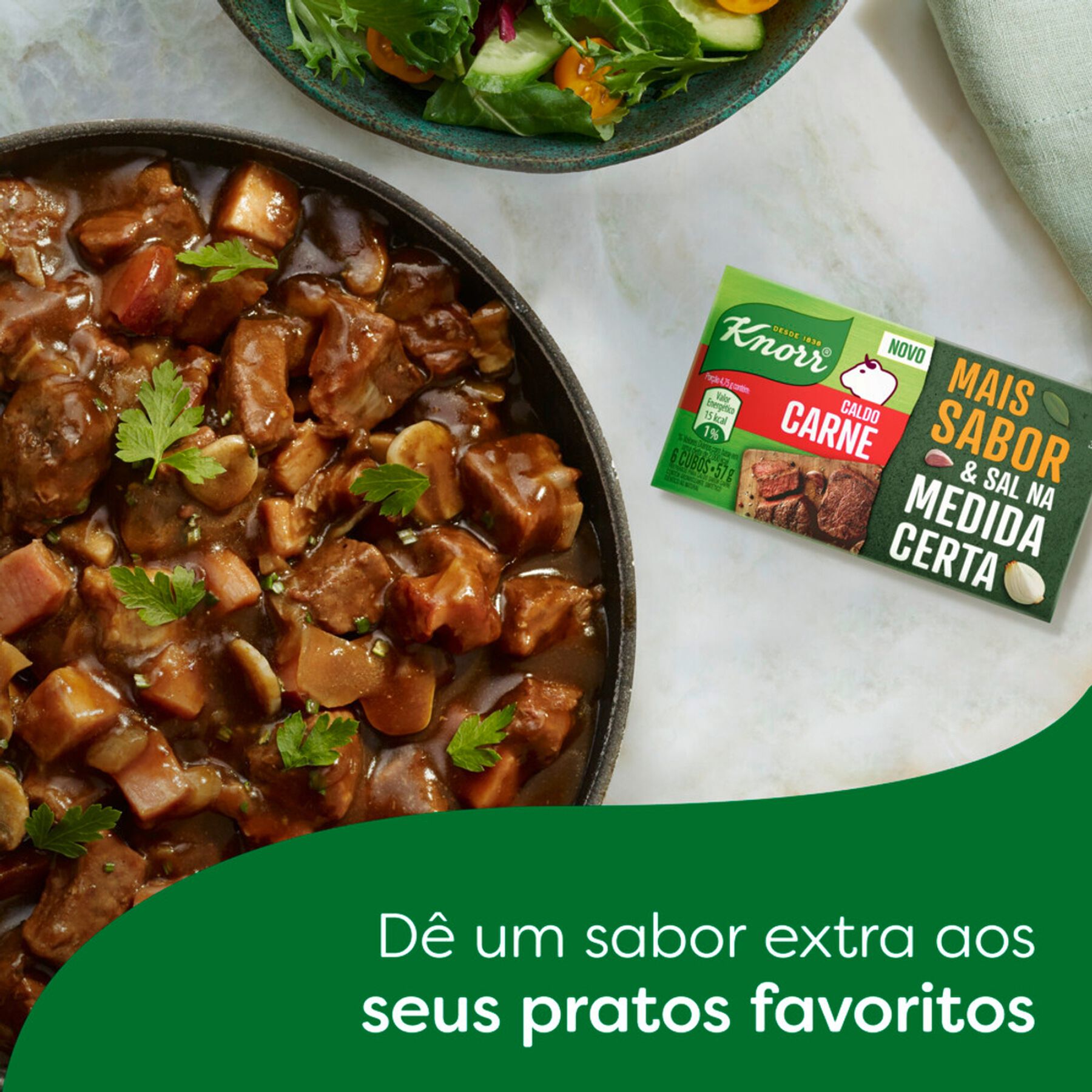 Caldo em Tablete Carne Knorr Caixa 57g 6 Unidades