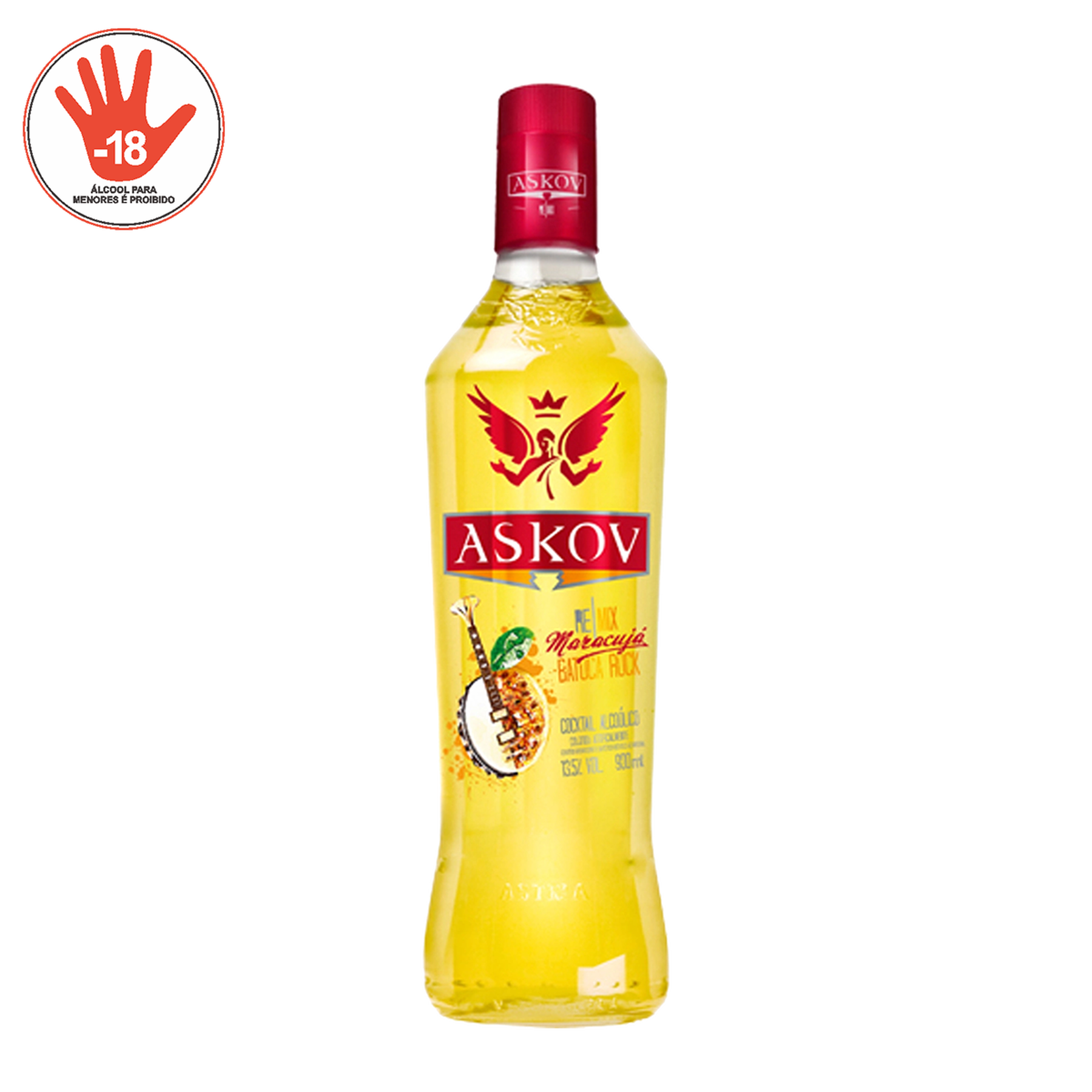 Vodka Maracuj&aacute;&nbsp;Askov Garrafa 900ml