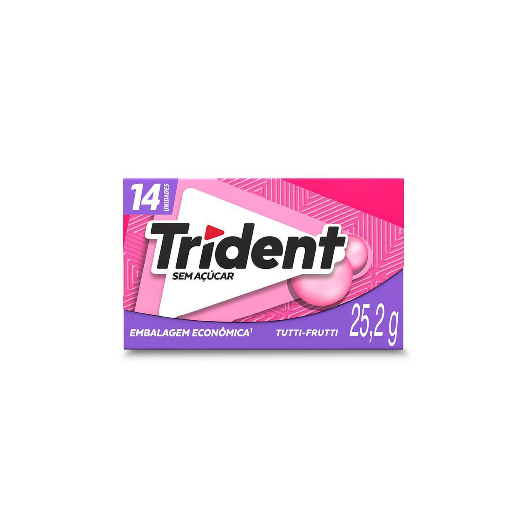 Chiclete Trident Tutti-Frutti 25,2g - Embalagem Econ&ocirc;mica C/14 Unidades