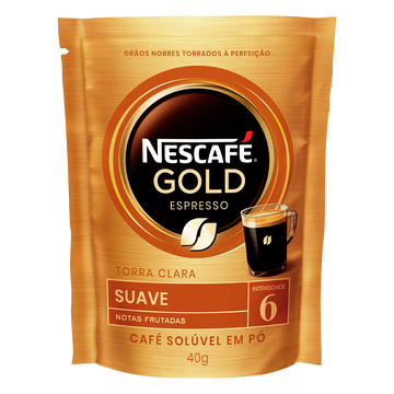Café Solúvel em Pó Espresso Suave Nescafé Gold Sachê 40g