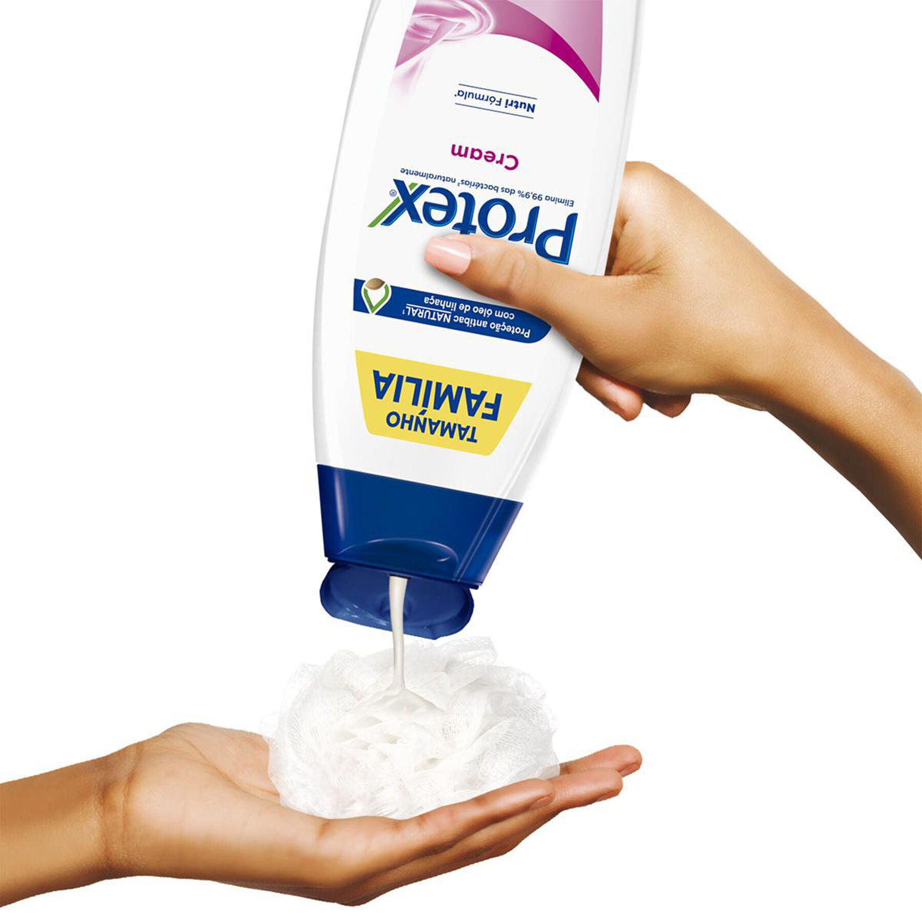 Sabonete Líquido Antibacteriano Cream Protex Frasco 650ml - Embalagem Tamanho Família