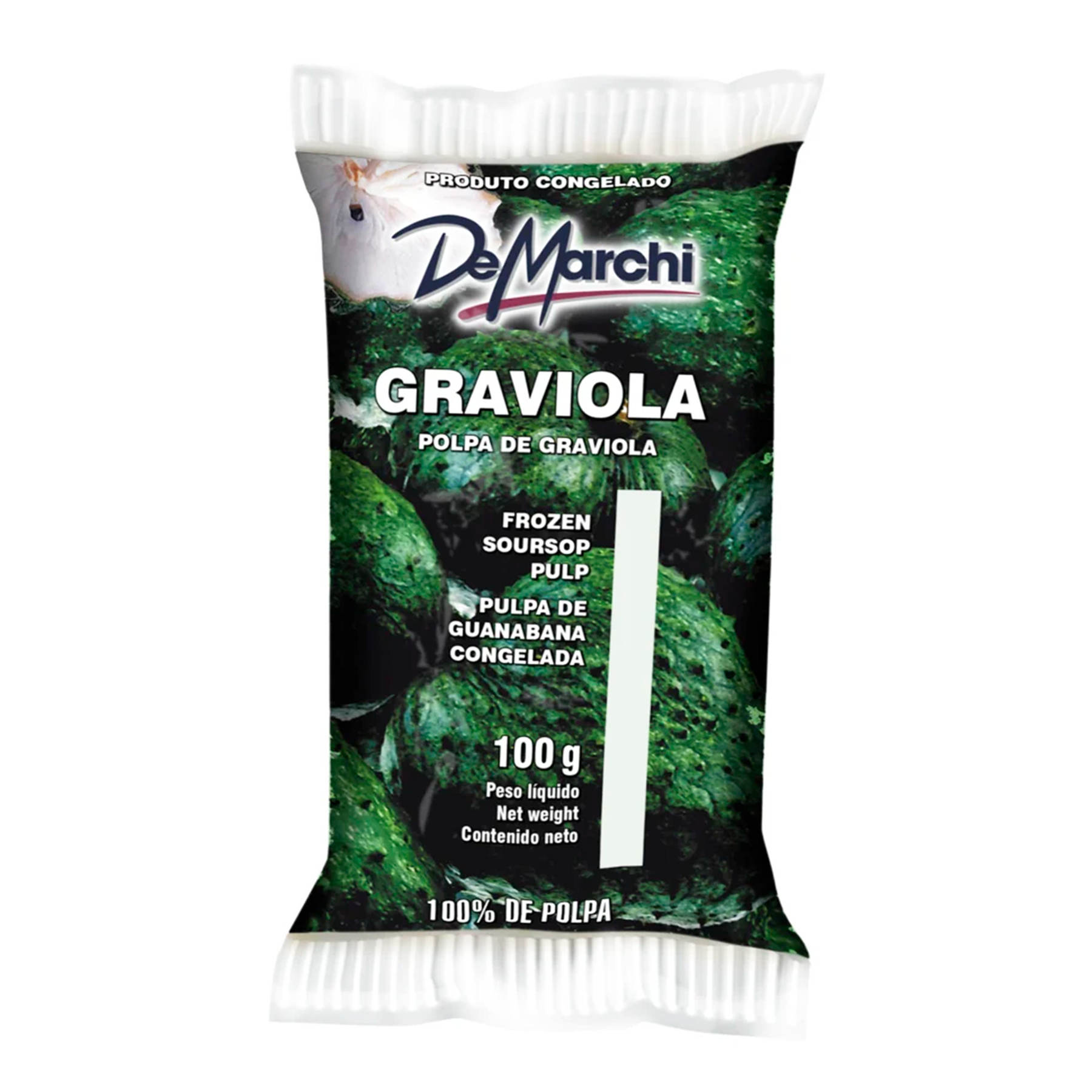 Polpa de Fruta Congelada de Graviola De Marchi Pacote 100g