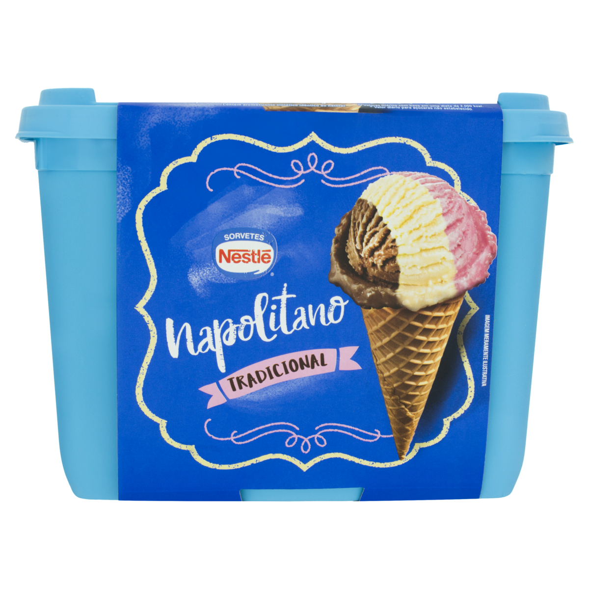 Sorvete Napolitano Tradicional Nestl&eacute; Pote 1,5l