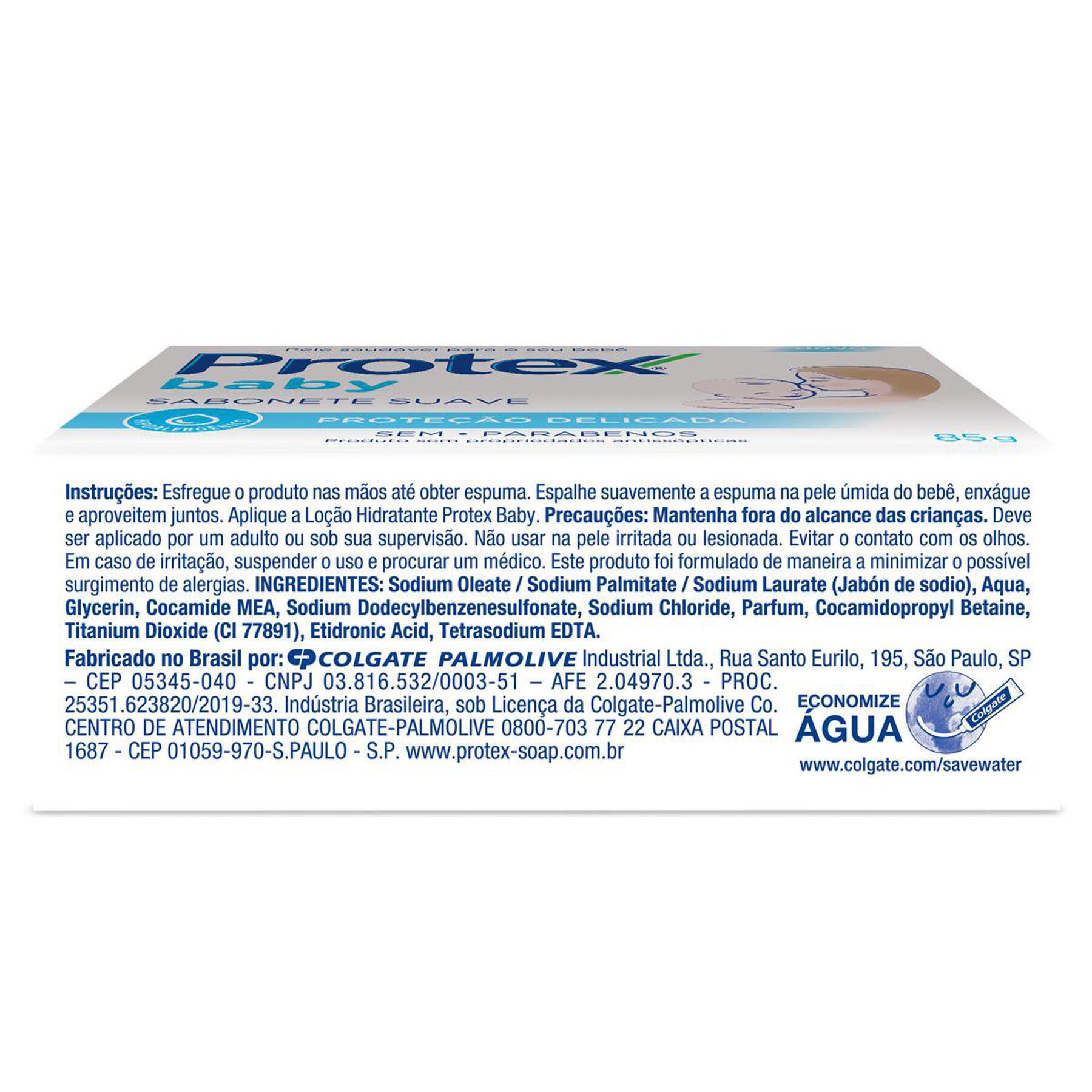 Sabonete em Barra Proteção Delicada Protex Baby Caixa 85g