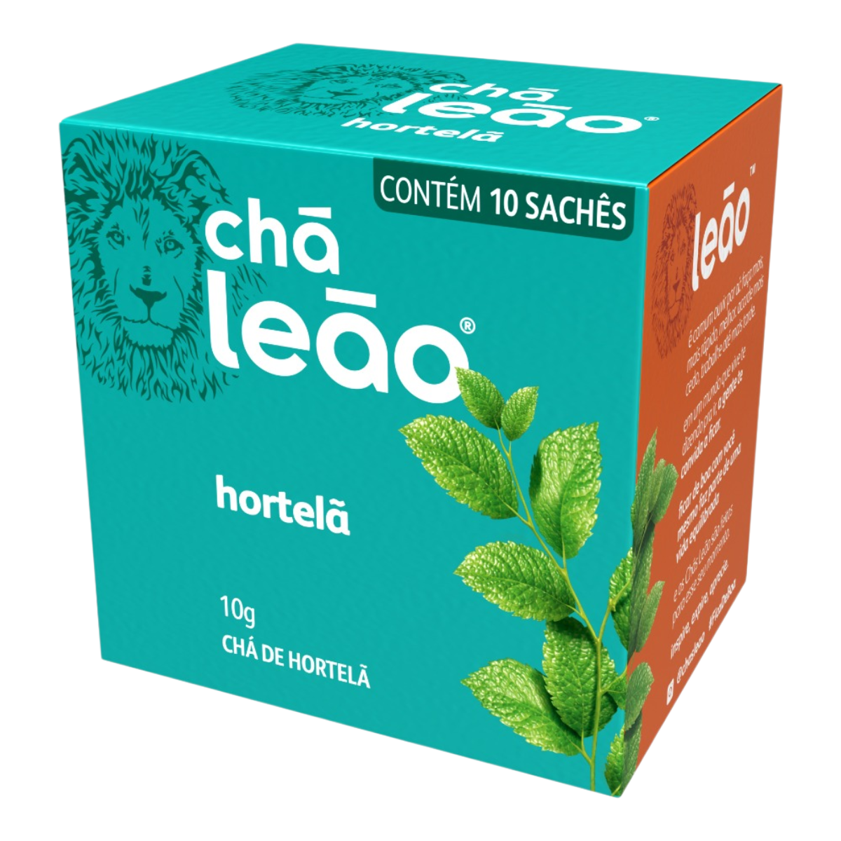 Ch&aacute; Hortel&atilde; Ch&aacute; Le&atilde;o Caixa 10g 10 Unidades