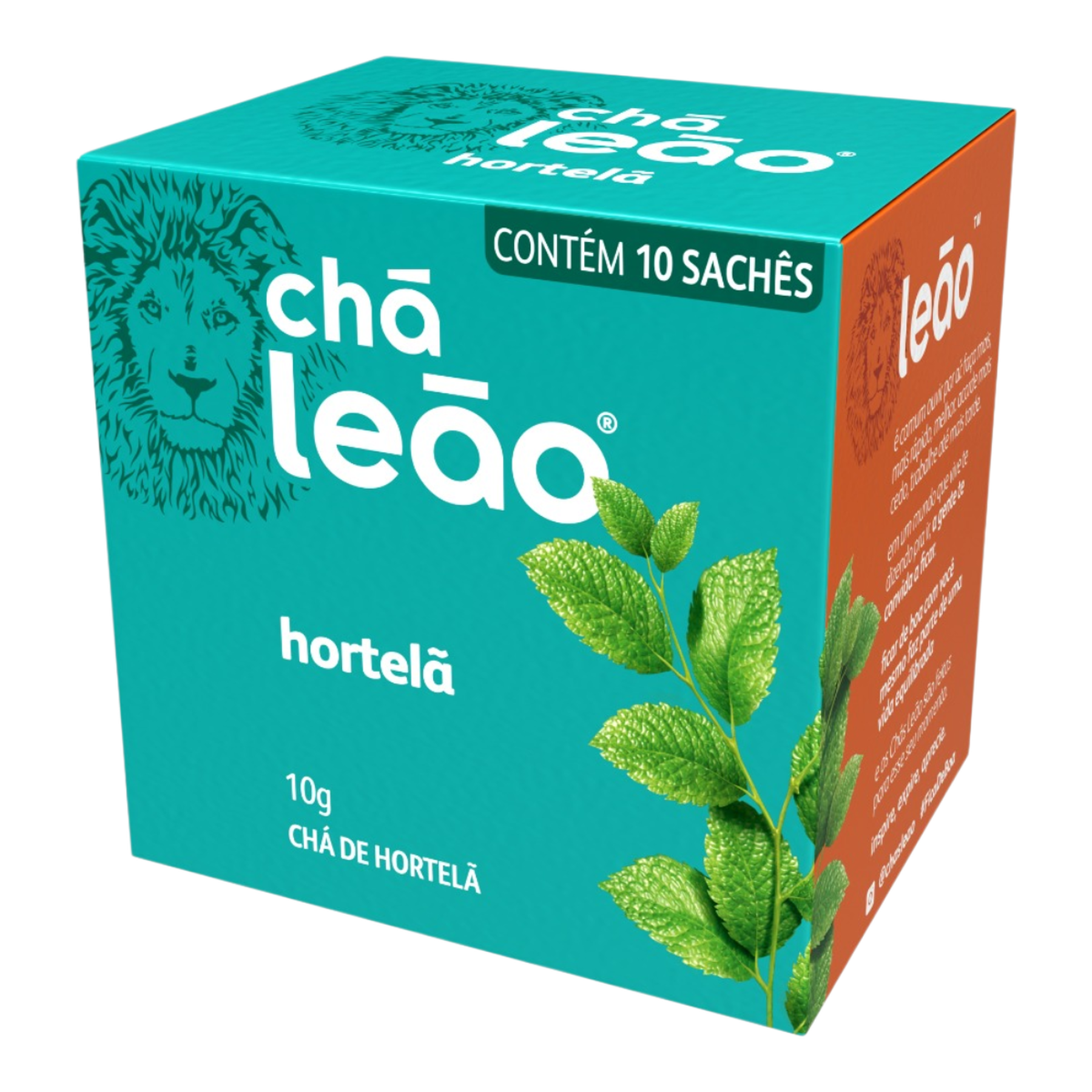 Ch&aacute; Hortel&atilde; Ch&aacute; Le&atilde;o Caixa 10g 10 Unidades