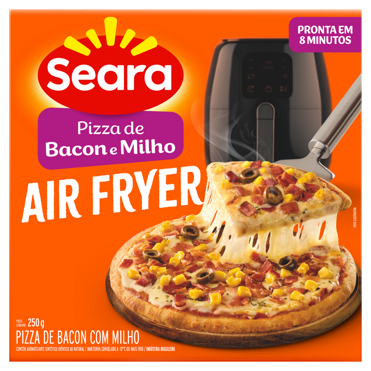 Pizza Bacon e Milho Air Fryer Seara Caixa 250g