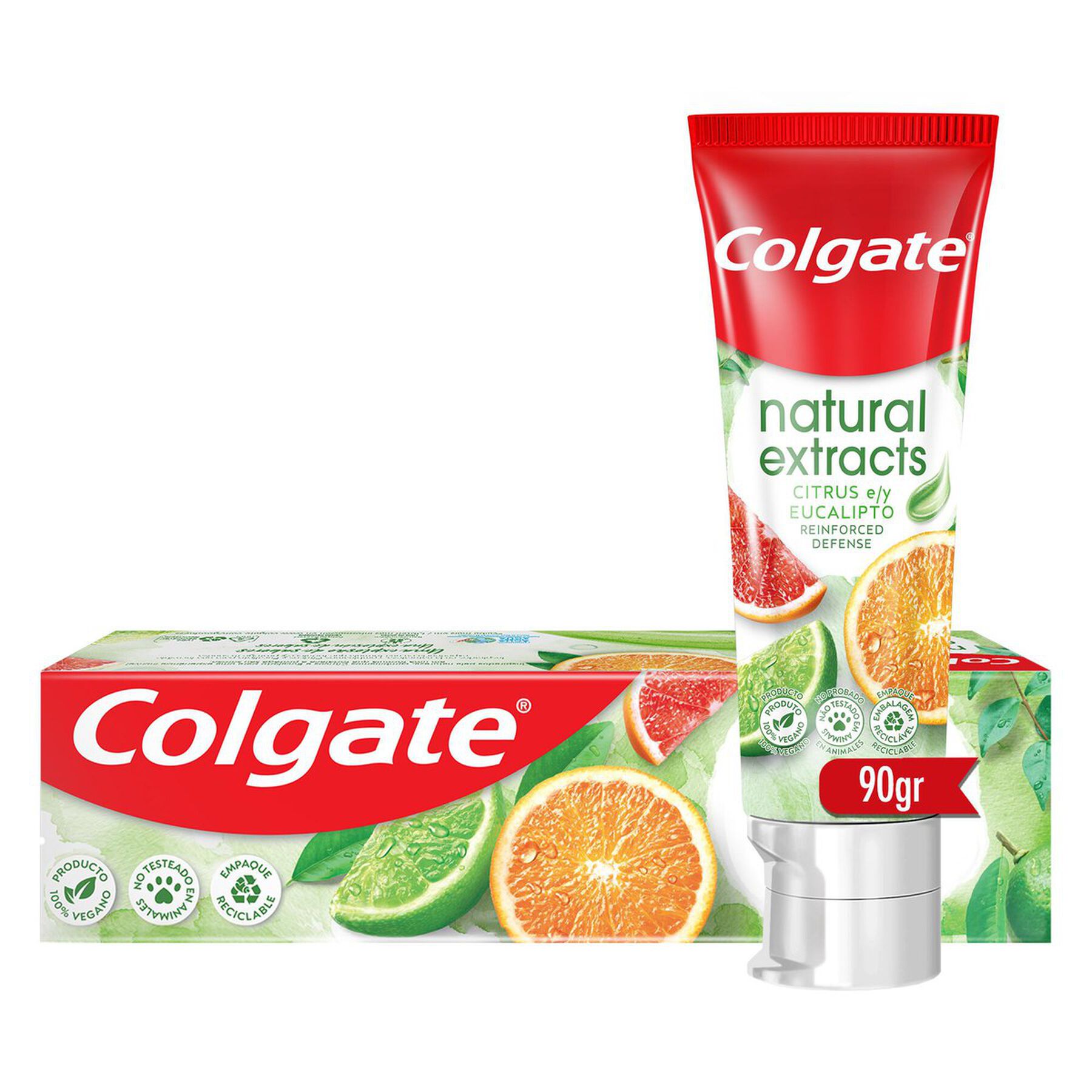 Gel Dental Reinforced Defense Citrus e Eucalipto Colgate Natural Extracts Caixa 90g