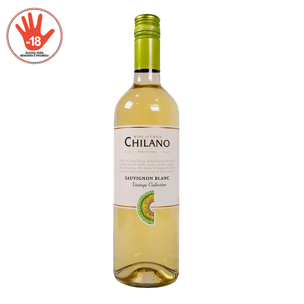 Vinho Branco Sauvignon Blanc Chilano Garrafa 750ml