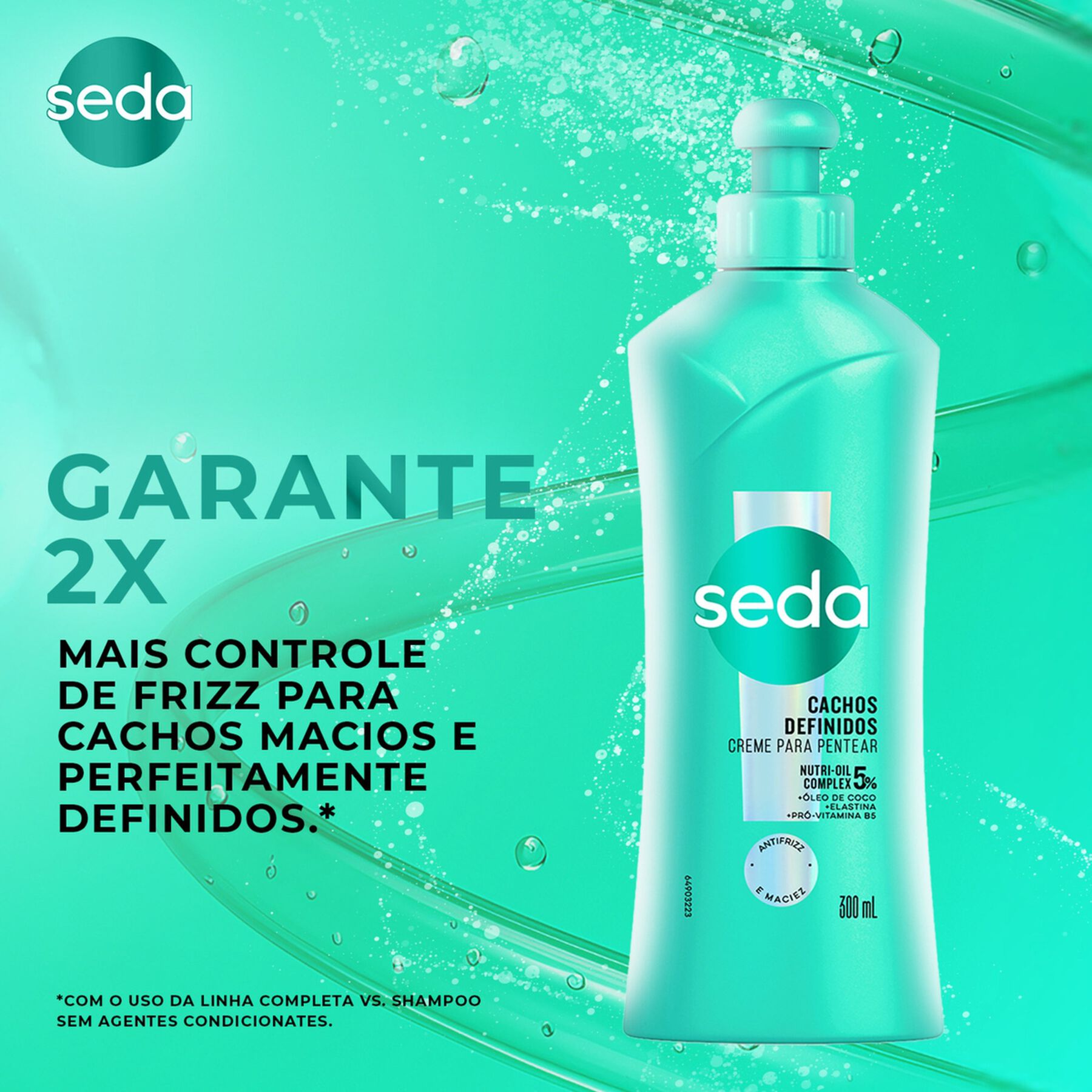Creme para Pentear Cachos Definidos Seda Frasco 300ml