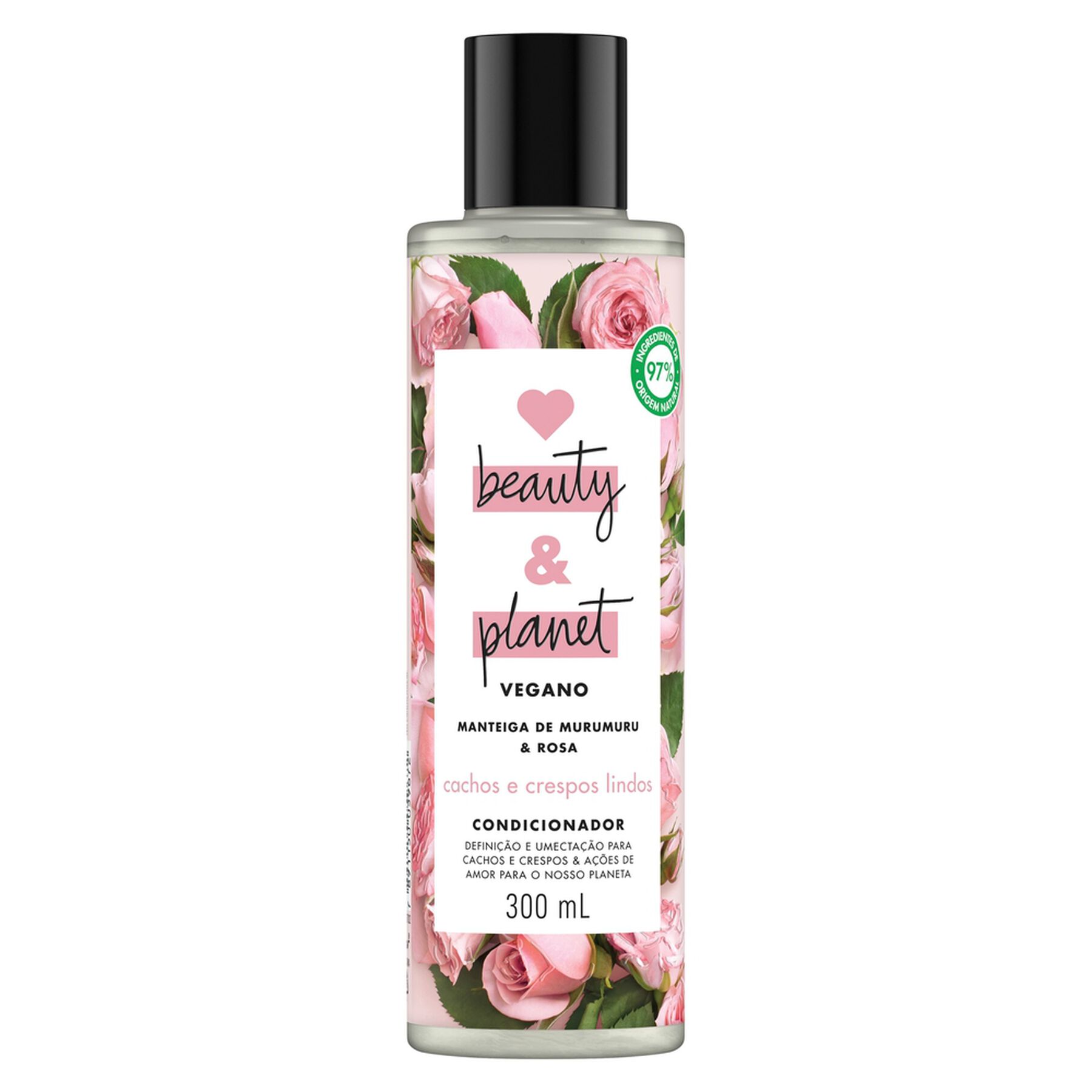 Condicionador Cachos e Crespos Lindos Love Beauty e Planet Frasco 300ml