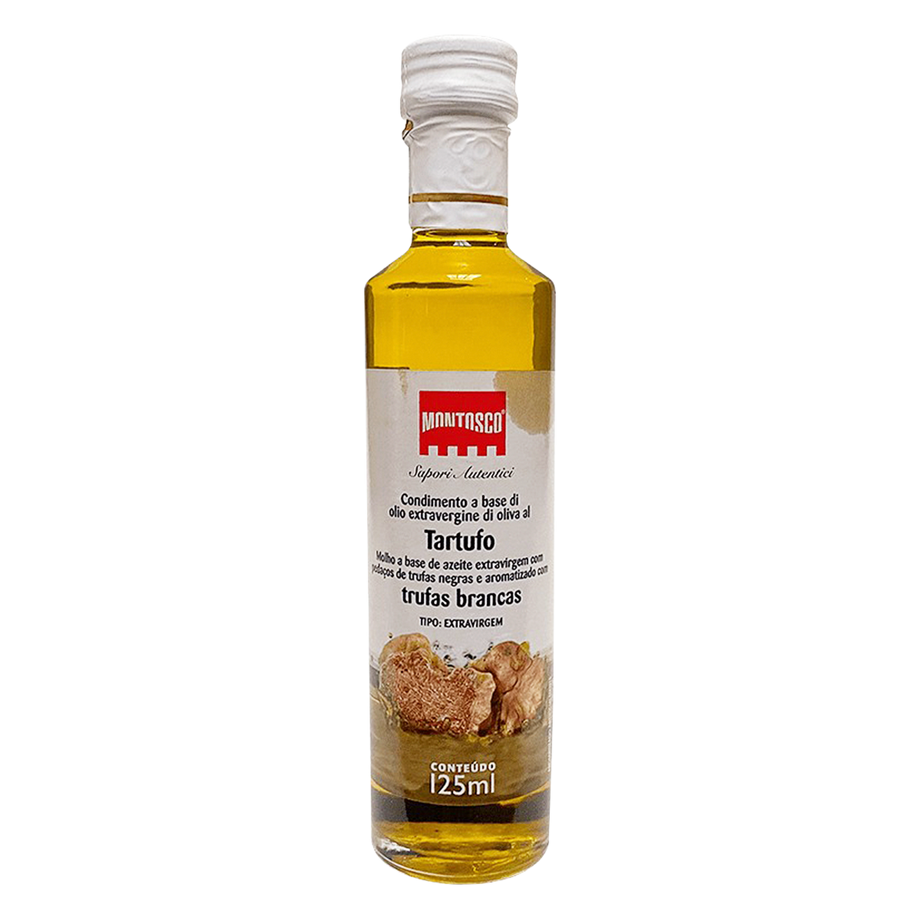 Azeite de Oliva Extra Virgem Trufas Brancas Montosco Vidro 125ml&nbsp;