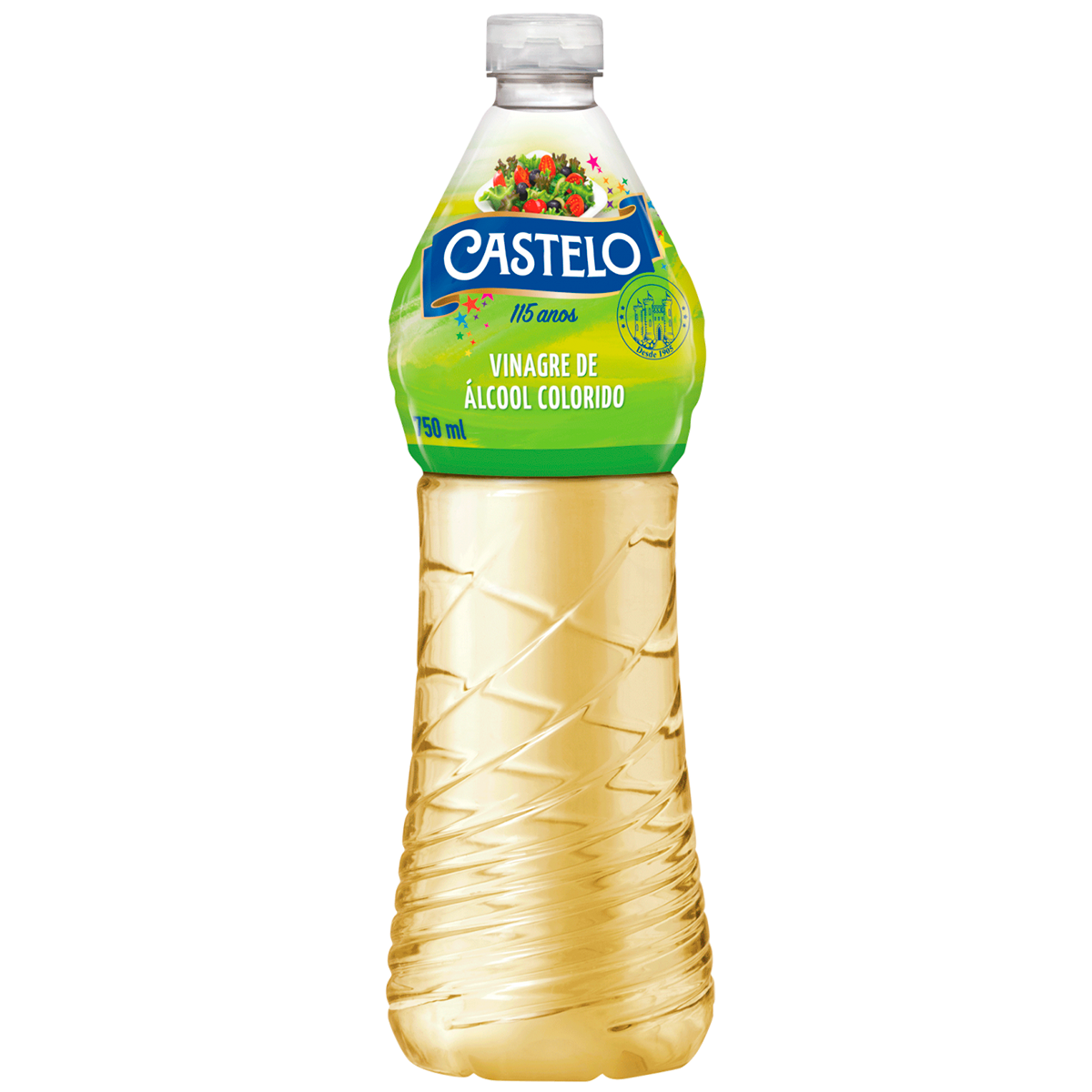 Vinagre de &Aacute;lcool Colorido 4% Castelo 750ml