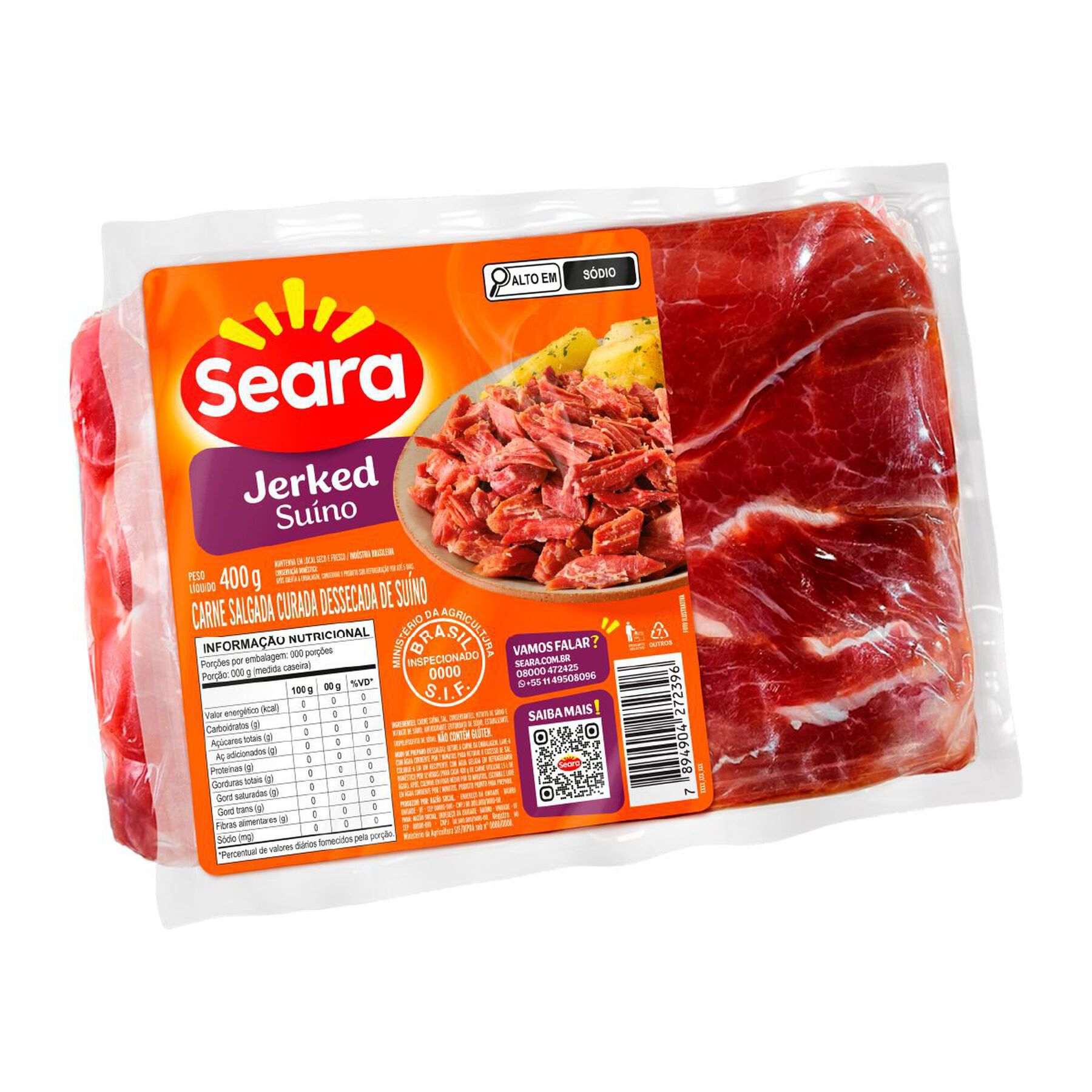 Jerked suíno Seara 400g