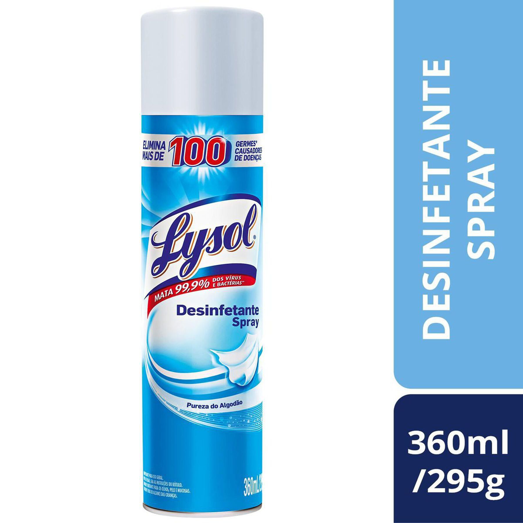 Desinfetante Uso Geral Spray Pureza do Algodão Lysol Frasco 360ml