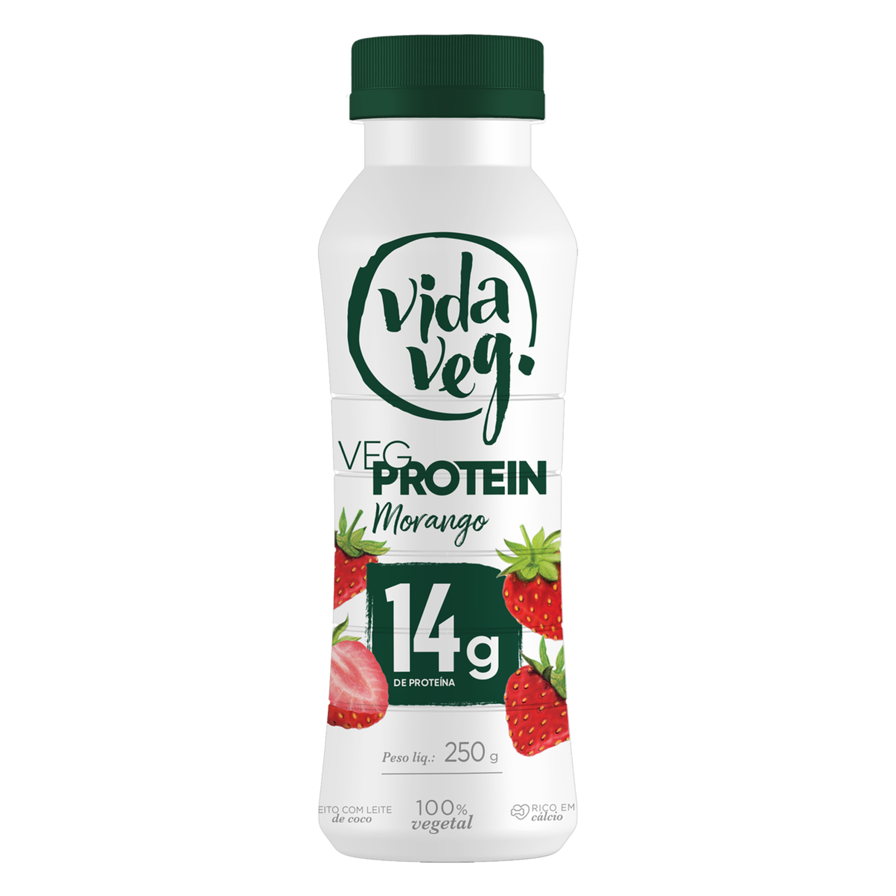 Iogurte Veg Protein Morango Vida Veg Frasco 250g