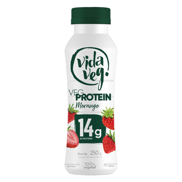 Iogurte Veg Protein Morango Vida Veg Frasco 250g