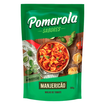 Molho de Tomate Pomarola Manjericão Sachê 300g