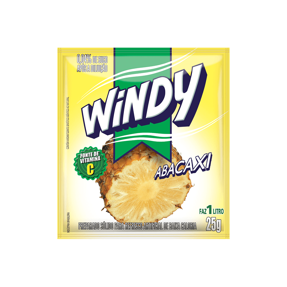Refresco em P&oacute; Abacaxi&nbsp;Windy 25g