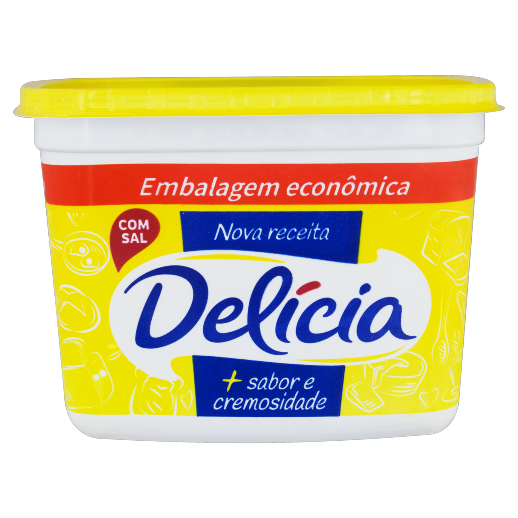 Margarina com Sal Delícia + Sabor e Cremosidade Pote 1kg Embalagem Econômica
