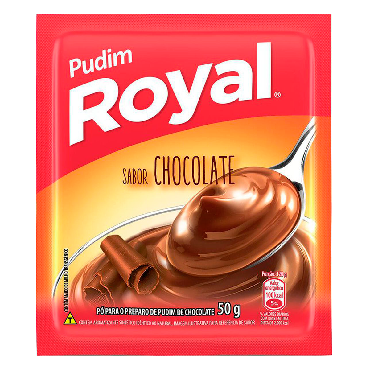 P&oacute; para Pudim Chocolate Royal Pacote 50g&nbsp;