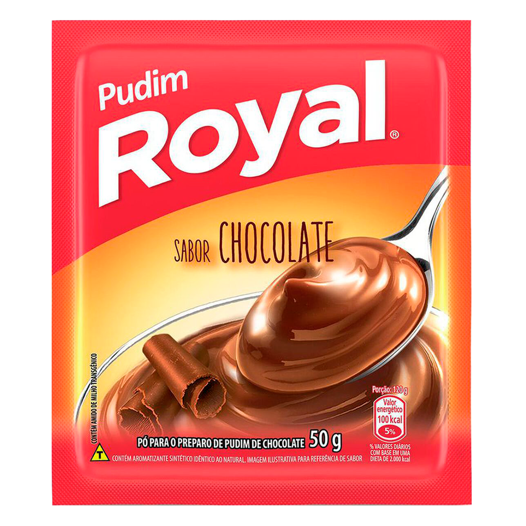 P&oacute; para Pudim Chocolate Royal Pacote 50g&nbsp;
