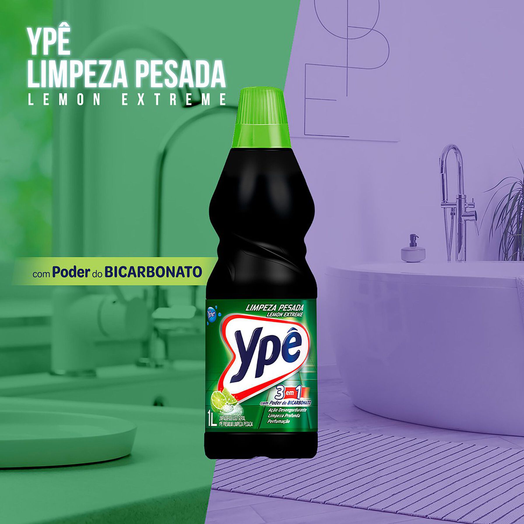 Limpador Limpeza Pesada Lemon Xtreme Ypê Premium Frasco 1l