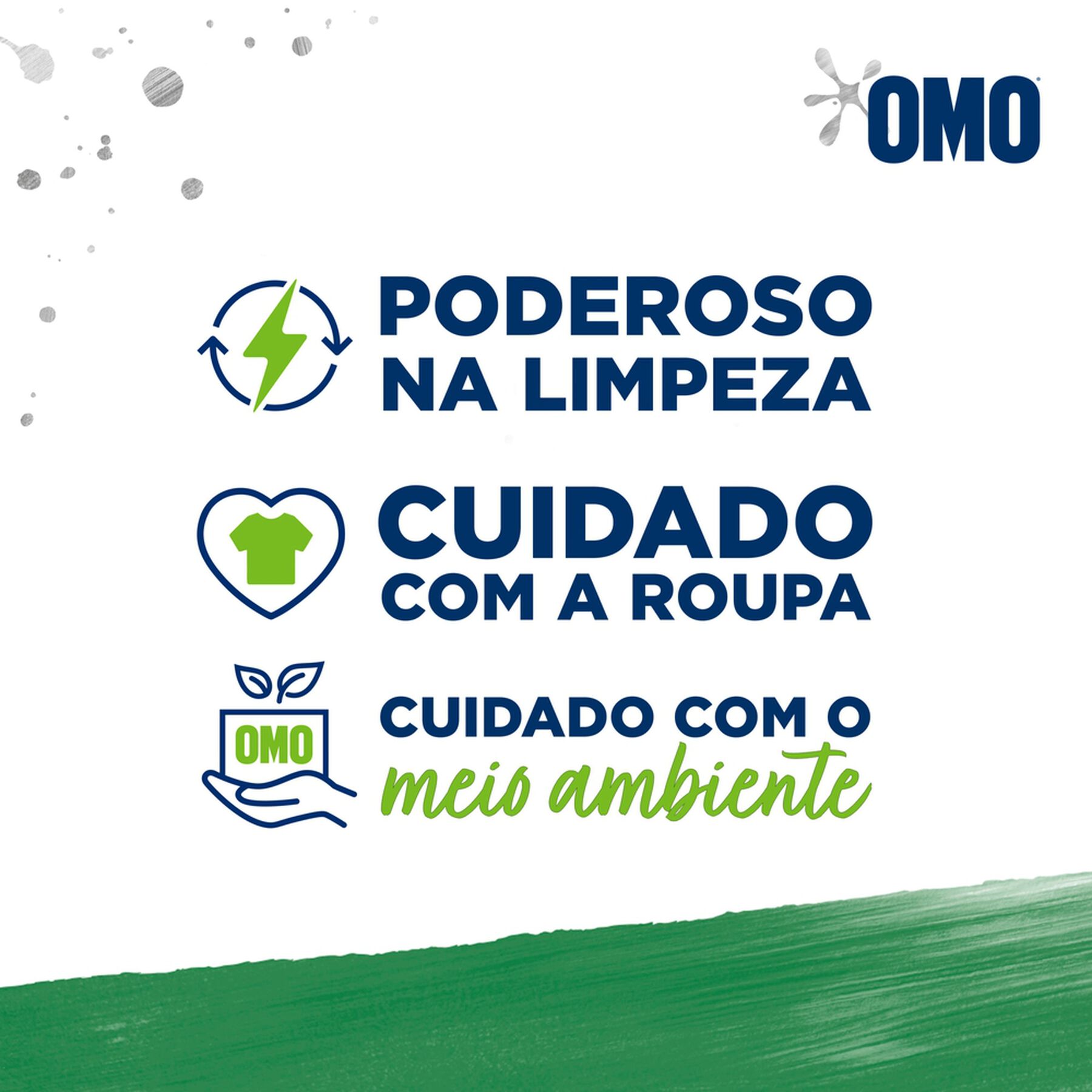 Lava Roupas em P&oacute; Lavagem Perfeita Omo Sanitiza e Higieniza Caixa 800g&nbsp;&nbsp;&nbsp;