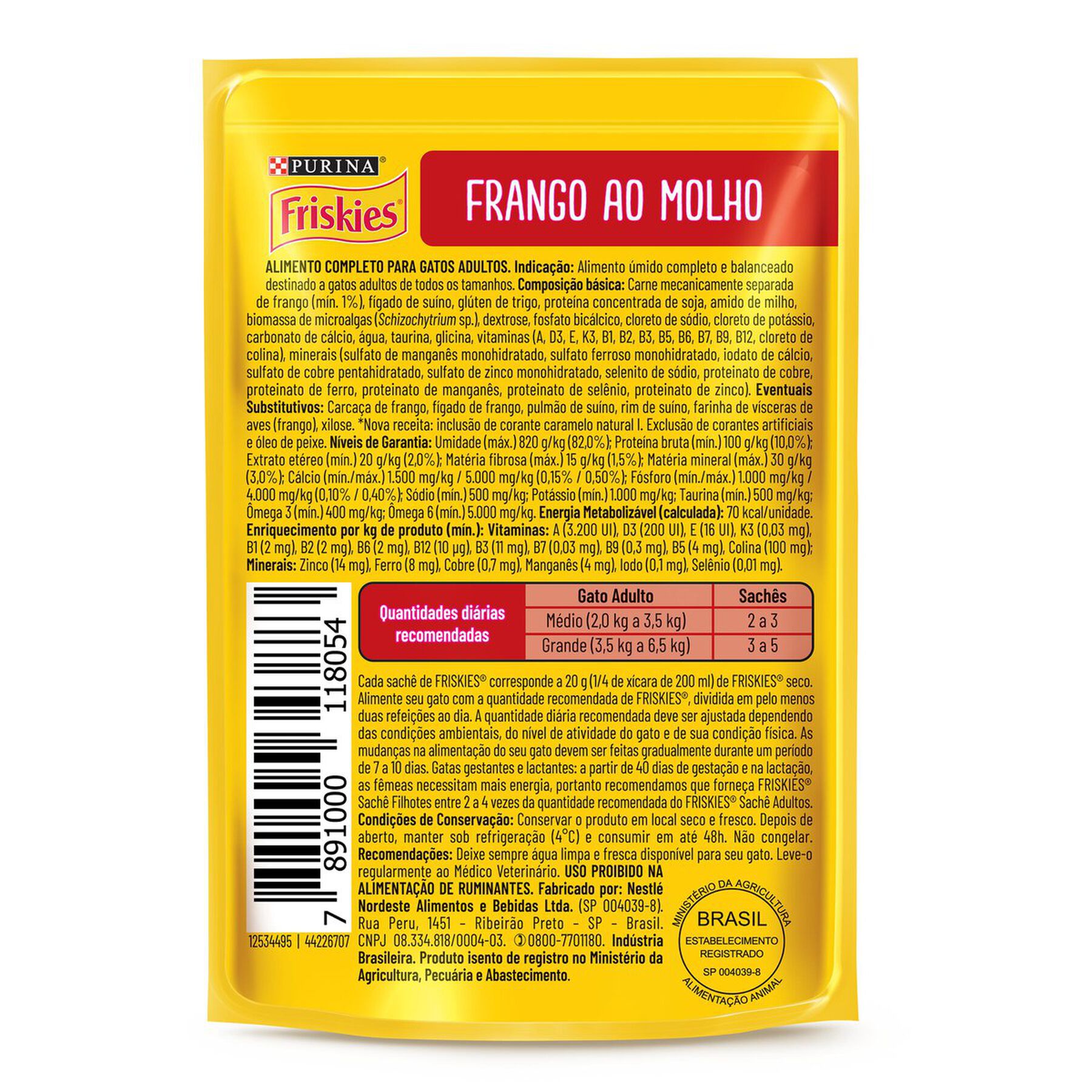 Alimento para Gatos Frango ao Molho Purina Friskies Sachê 85g