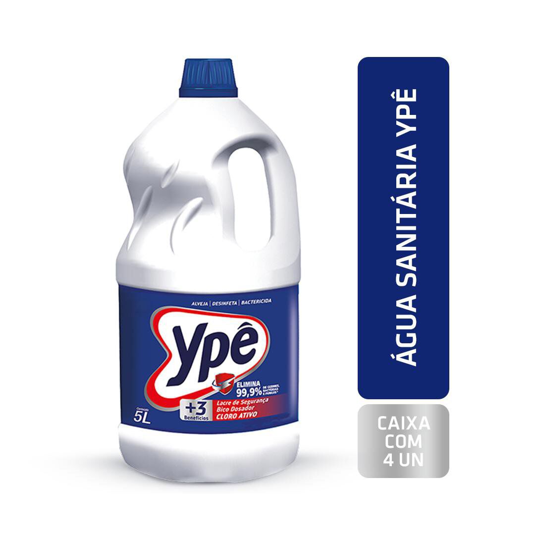 &Aacute;gua Sanit&aacute;ria Cloro Ativo Yp&ecirc; Gal&atilde;o 5l