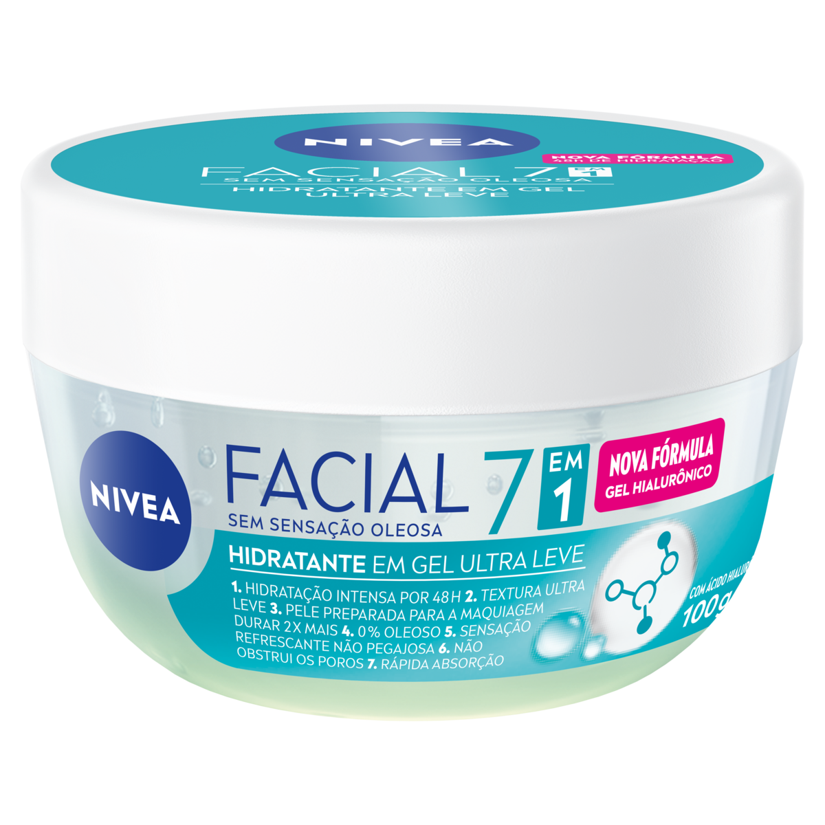 Hidratante Facial em Gel Nivea Pote 100g