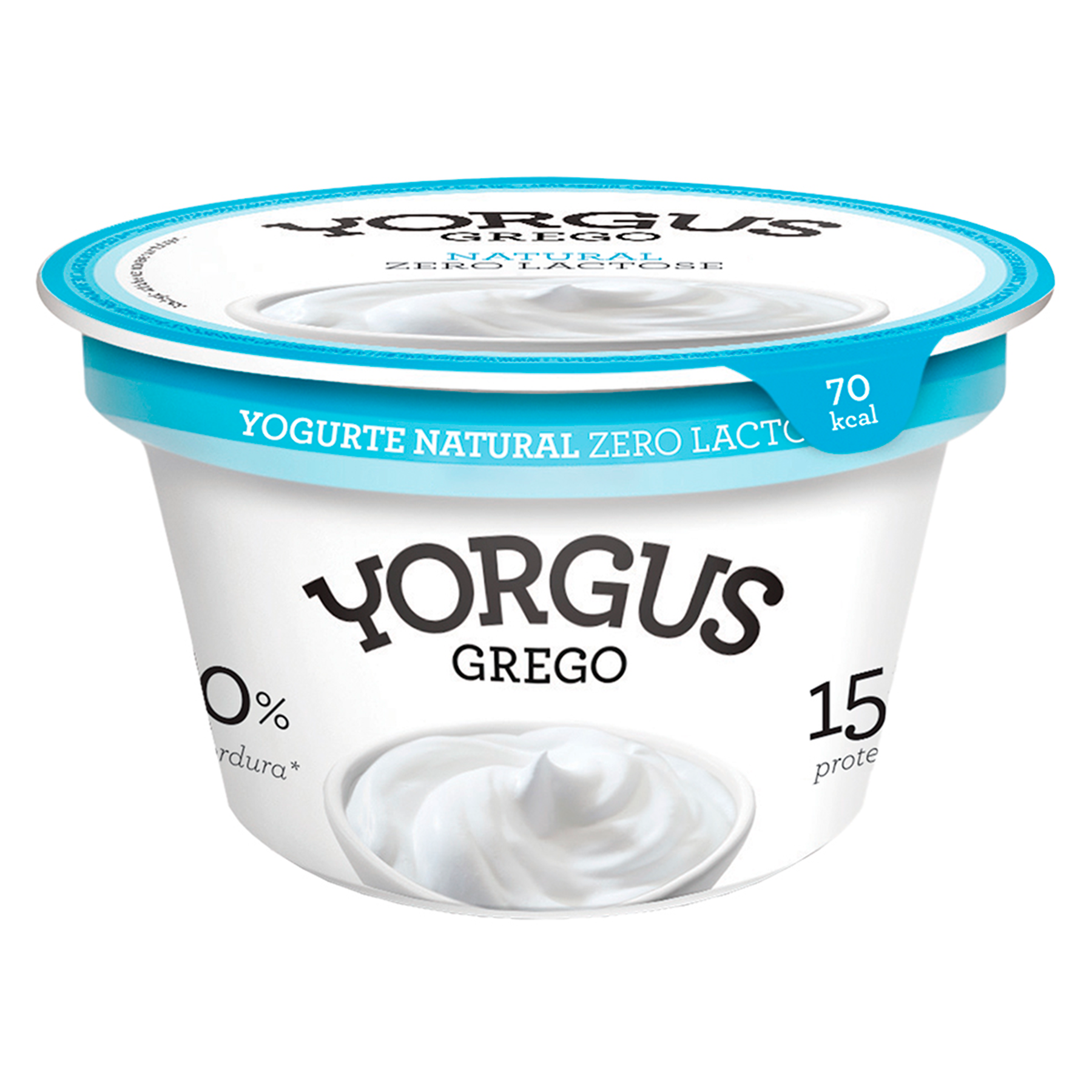Iogurte Grego Desnatado Natural Zero Lactose Yorgus Pote 130g